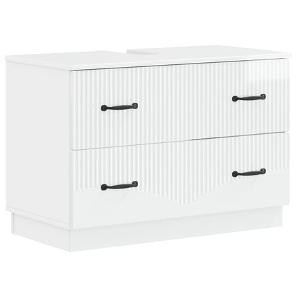 Badeværelsesskabsunder HOORN Hvid højglans 82 x 41 x 56 cm