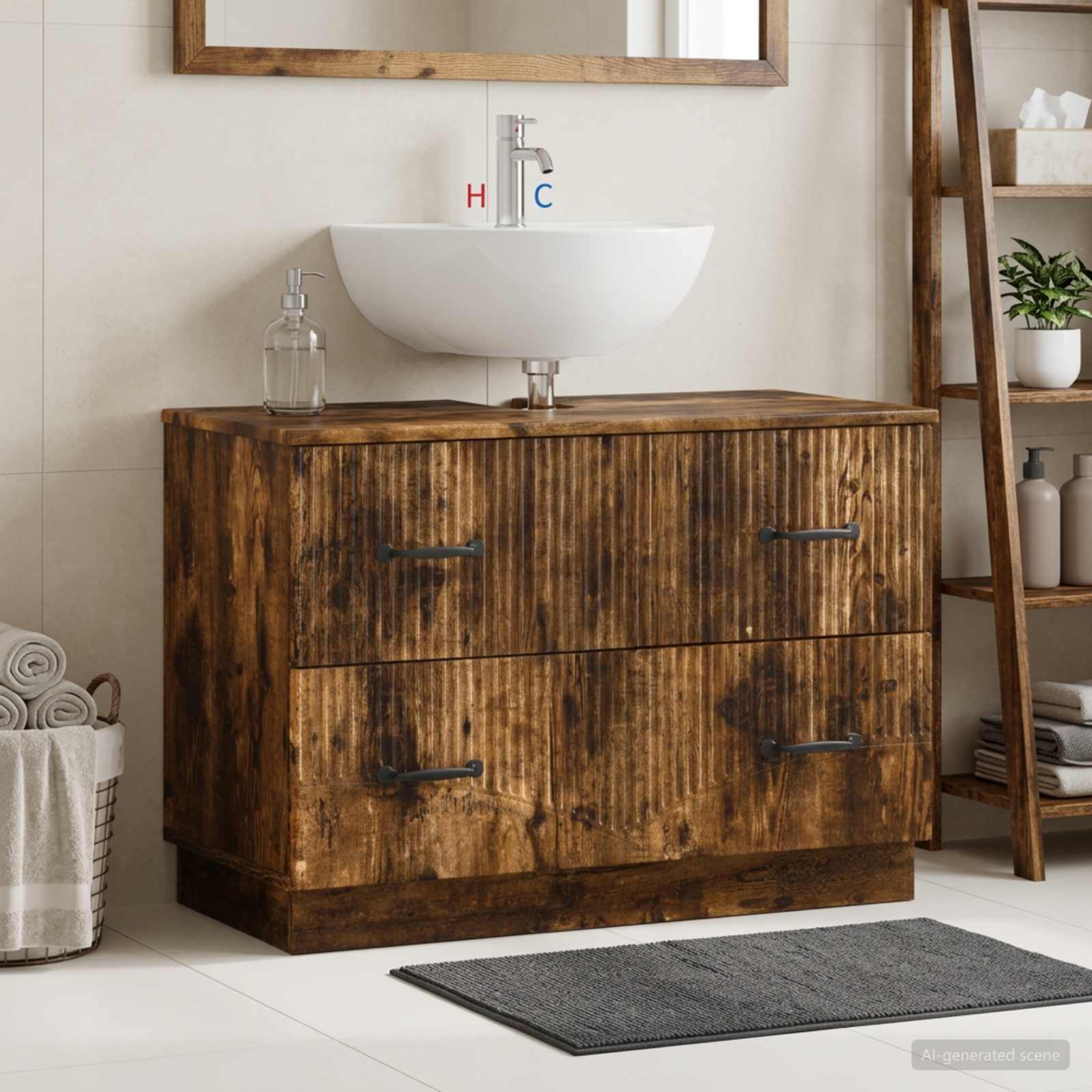 Badevrelsesskabsunder HOORN Rget eg 82 x 41 x 56 cm