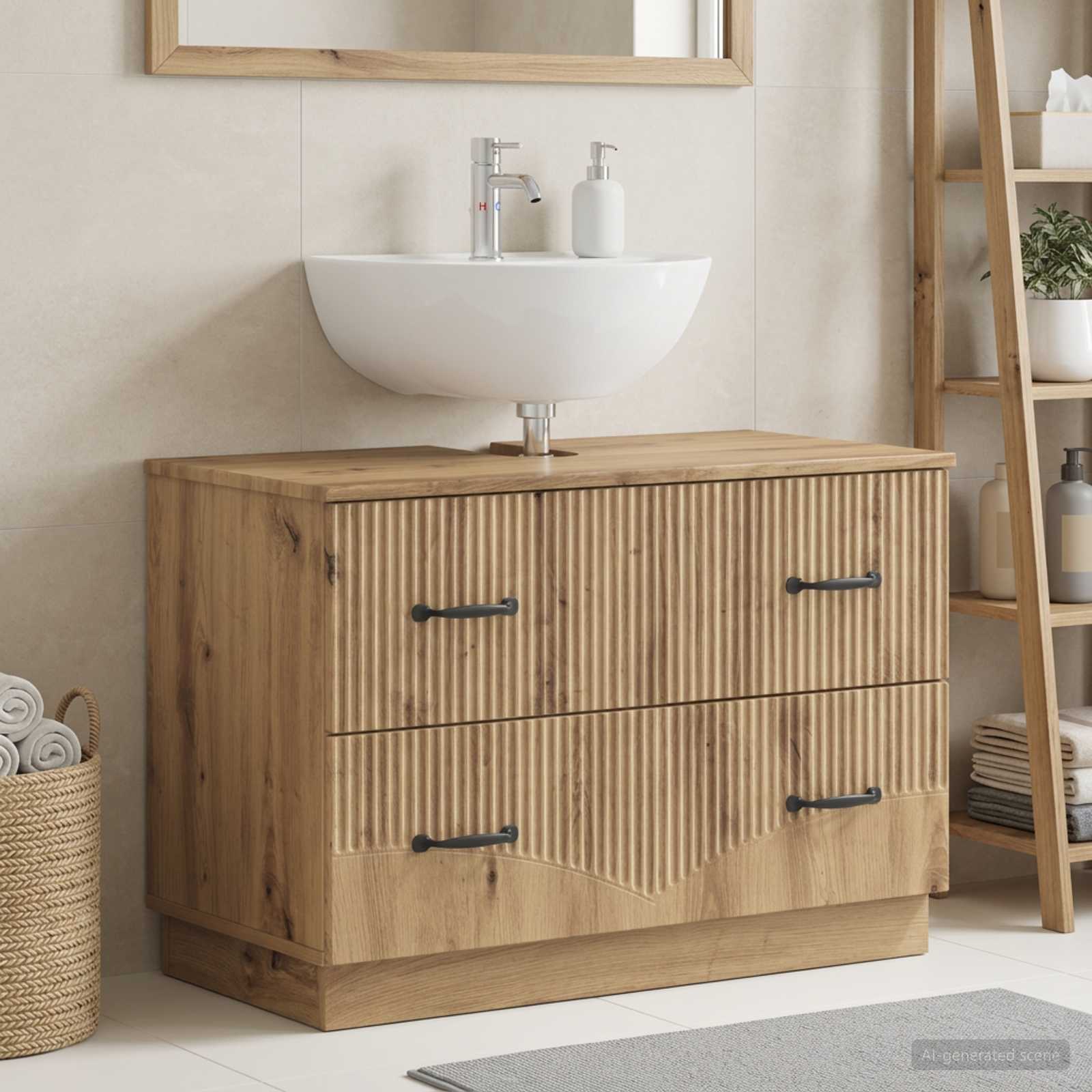 Badevrelsesskabsunder HOORN Artisan-eg 82 x 41 x 56 cm