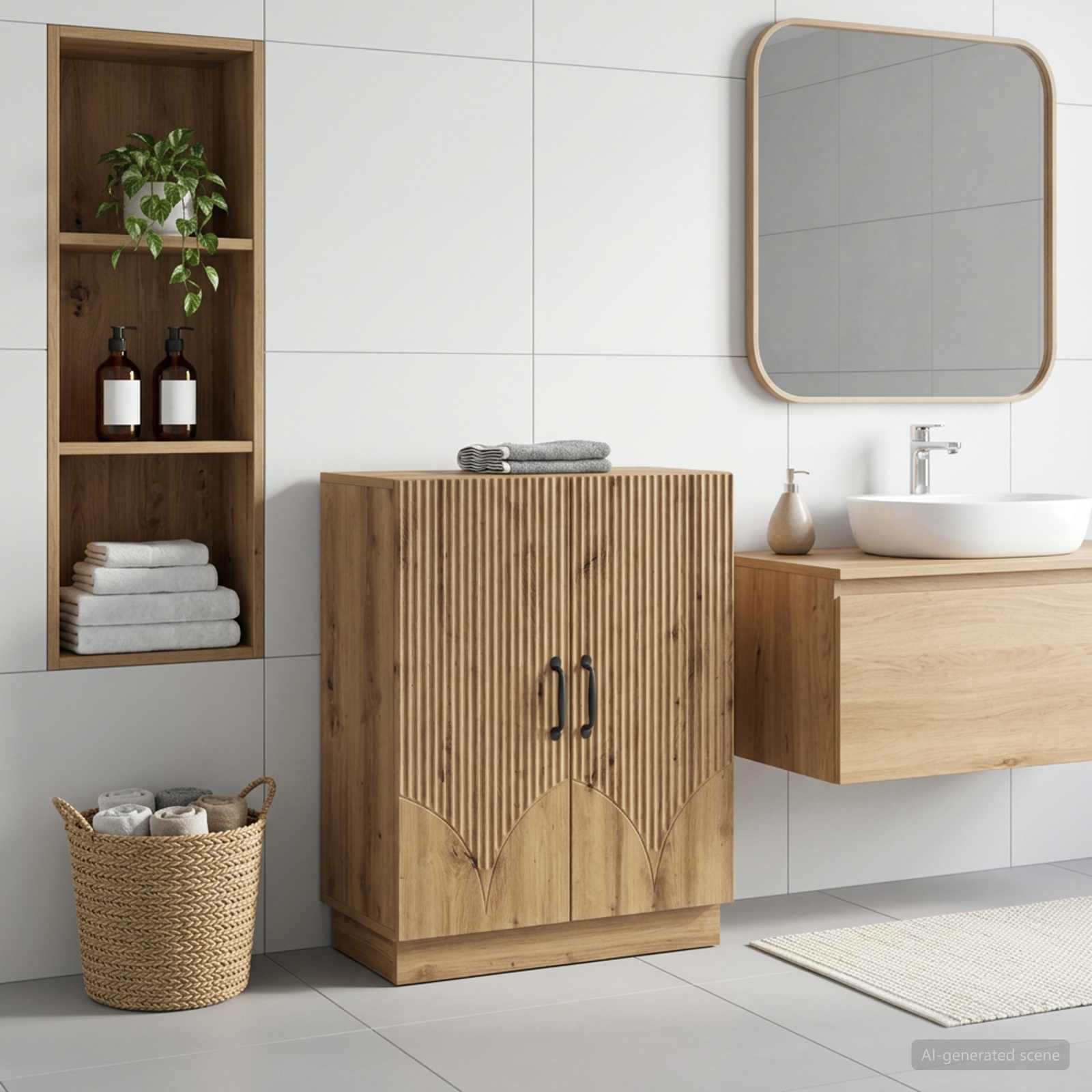 Badevrelse Opbevaringsskab HOORN Artisan-eg 59,5 x 31 x 77 cm