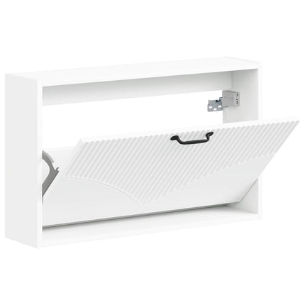 Vægmonteret Skoskab HOORN 71 x 17 x 43 cm Konstrueret træ Hvid