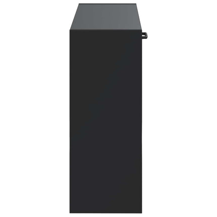 Vægmonteret Skoskab HOORN 71 x 17 x 43 cm Konstrueret træ Sort
