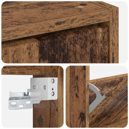 Vægmonteret Skoskab HOORN 71 x 17 x 43 cm Konstrueret træ