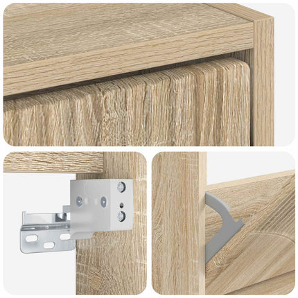 Vægmonteret Skoskab HOORN 71 x 17 x 86 cm Konstrueret træ