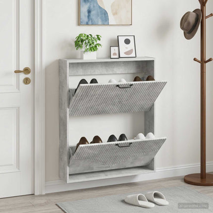 Vægmonteret Skoskab HOORN 71 x 17 x 86 cm Konstrueret træ