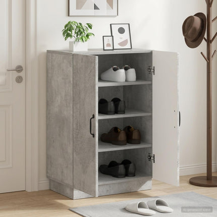Sko skab HOORN 59,5 x 39,5 x 87 cm Konstrueret træ Betongrå