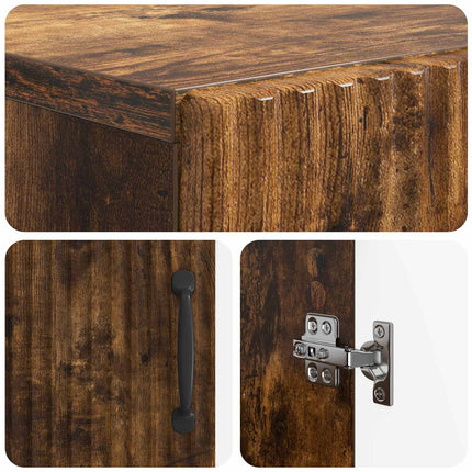 Sko skab HOORN 59,5 x 39,5 x 87 cm Konstrueret træ Røget eg