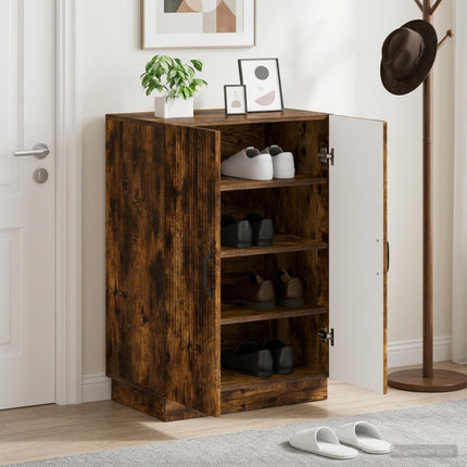 Sko skab HOORN 59,5 x 39,5 x 87 cm Konstrueret træ Røget eg