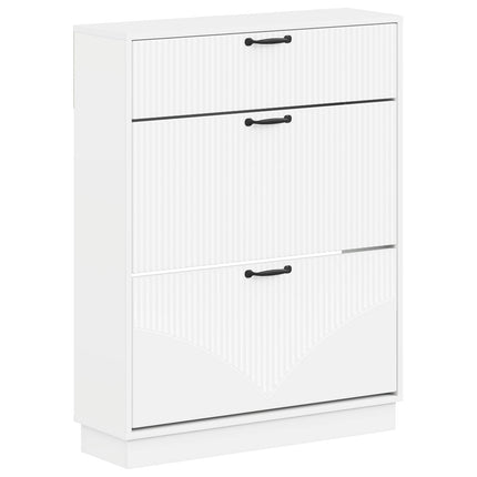 Sko skab HOORN 78 x 24 x 100 cm Konstrueret træ Hvid