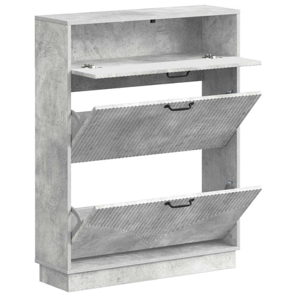 Sko skab HOORN 78 x 24 x 100 cm Konstrueret træ Betongrå