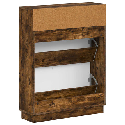 Sko skab HOORN 78 x 24 x 100 cm Konstrueret træ Røget eg