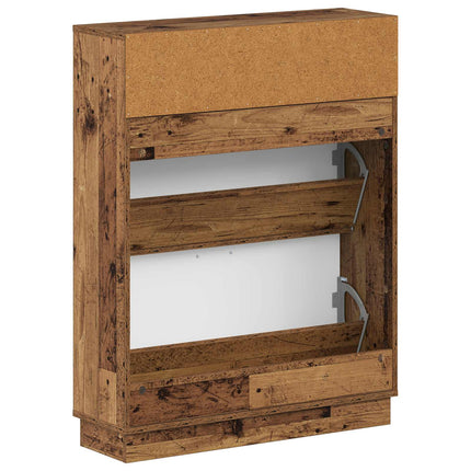 Sko skab HOORN 78 x 24 x 100 cm Konstrueret træ Gammelt træ