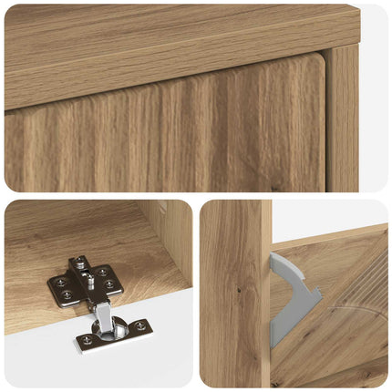 Sko skab HOORN 78 x 24 x 100 cm Konstrueret træ Artisan-eg