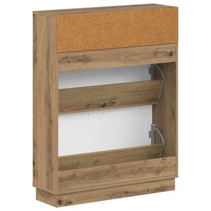 Sko skab HOORN 78 x 24 x 100 cm Konstrueret træ Artisan-eg
