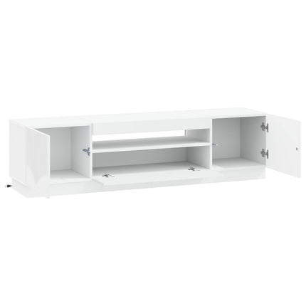LED TV-skab Hvid Konstrueret træ