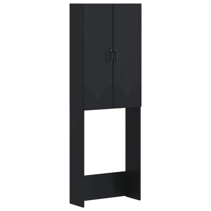 Toilet Skab HOORN Sort 66 x 25,5 x 190 cm Konstrueret træ
