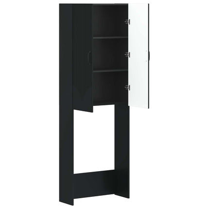 Toilet Skab HOORN Sort 66 x 25,5 x 190 cm Konstrueret træ