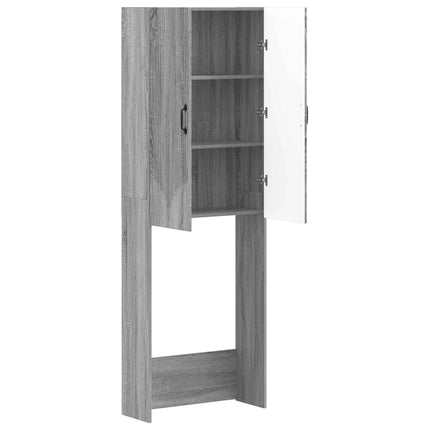 Toilet Skab HOORN Grå Sonoma 66 x 25,5 x 190 cm Konstrueret træ