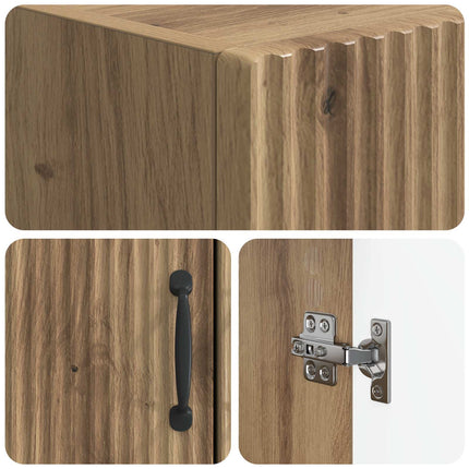 Toilet Skab HOORN Artisan-eg 66 x 25,5 x 190 cm Konstrueret træ