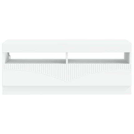 LED TV-skab Hvid Konstrueret træ