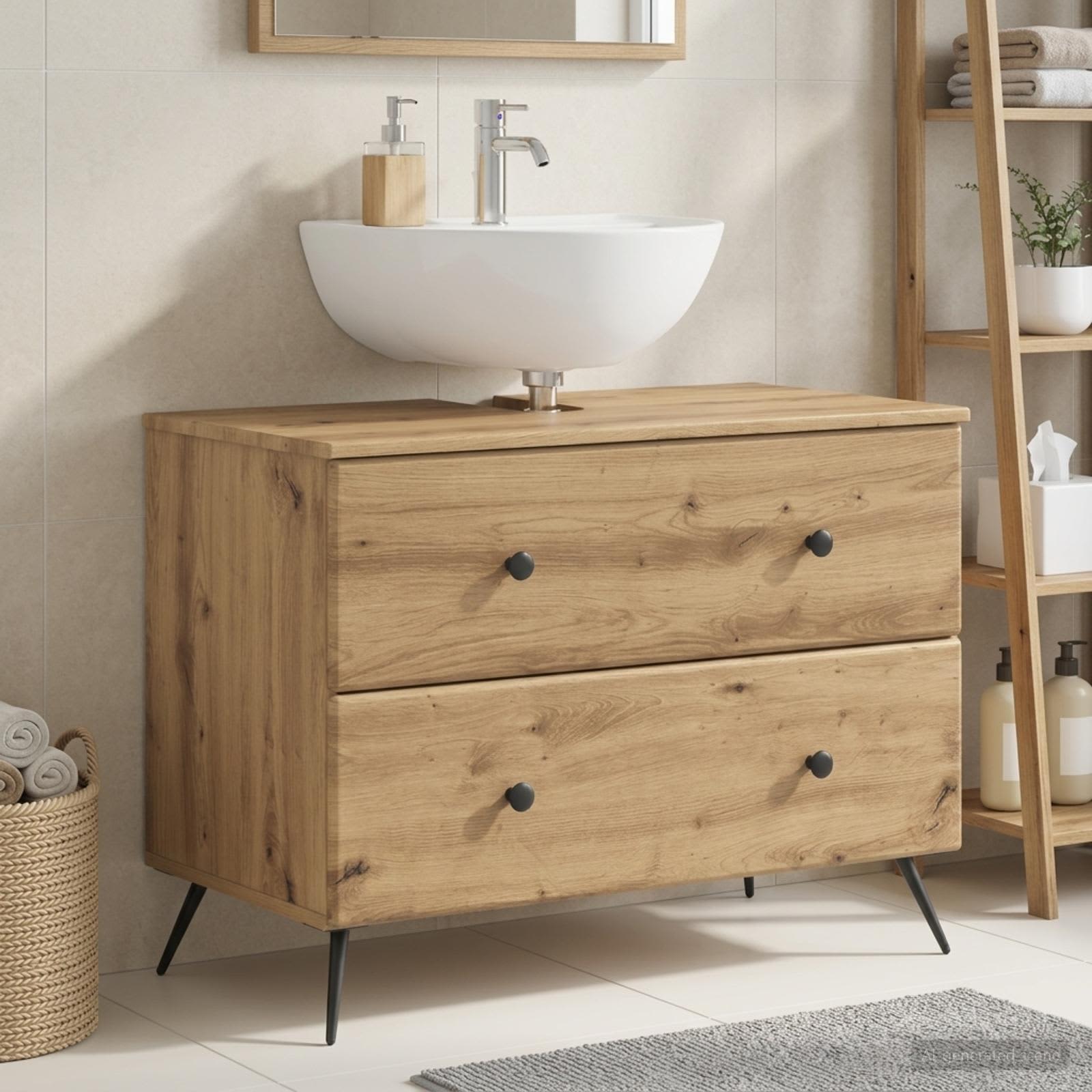 Badevrelsesskabsunder BREDA Artisan-eg 82 x 41 x 59 cm