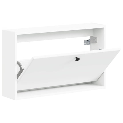 Vægmonteret Skoskab BREDA 71 x 17 x 43 cm Konstrueret træ Hvid