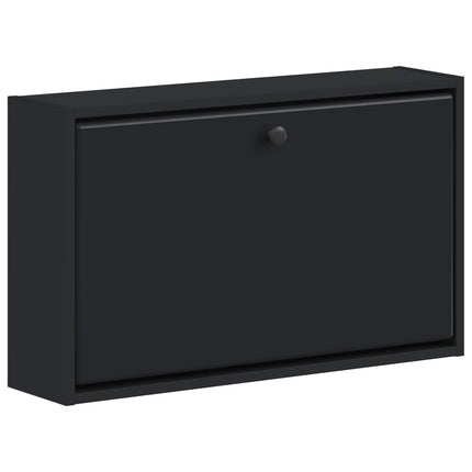 Vægmonteret Skoskab BREDA 71 x 17 x 43 cm Konstrueret træ Sort