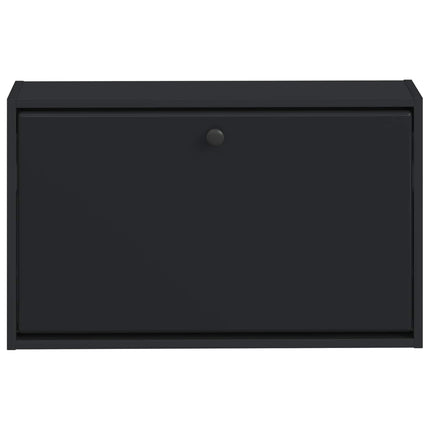 Vægmonteret Skoskab BREDA 71 x 17 x 43 cm Konstrueret træ Sort