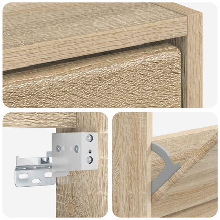 Vægmonteret Skoskab BREDA 71 x 17 x 43 cm Konstrueret træ