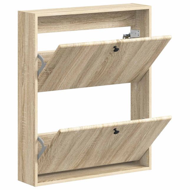 Vægmonteret Skoskab BREDA 71 x 17 x 86 cm Konstrueret træ