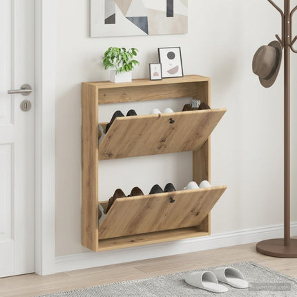 Vægmonteret Skoskab BREDA 71 x 17 x 86 cm Konstrueret træ