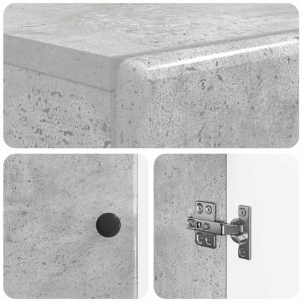 Sko skab BREDA 59,5 x 39,5 x 90 cm Konstrueret træ Betongrå