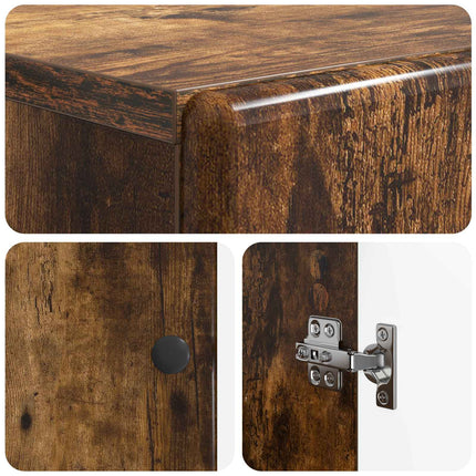 Sko skab BREDA 59,5 x 39,5 x 90 cm Konstrueret træ Røget eg