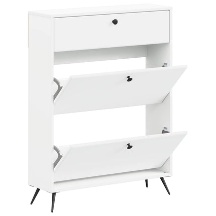 Sko skab BREDA 78 x 24 x 103 cm Konstrueret træ Hvid