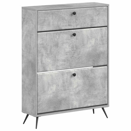 Sko skab BREDA 78 x 24 x 103 cm Konstrueret træ Betongrå