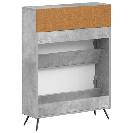 Sko skab BREDA 78 x 24 x 103 cm Konstrueret træ Betongrå