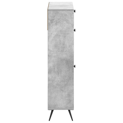 Sko skab BREDA 78 x 24 x 103 cm Konstrueret træ Betongrå