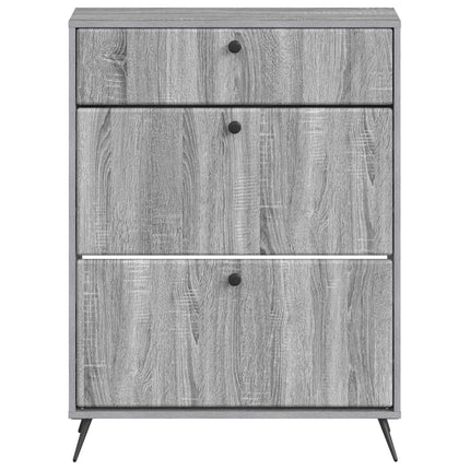 Sko skab BREDA 78 x 24 x 103 cm Konstrueret træ Grå Sonoma