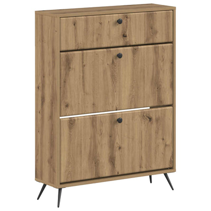 Sko skab BREDA 78 x 24 x 103 cm Konstrueret træ Artisan-eg