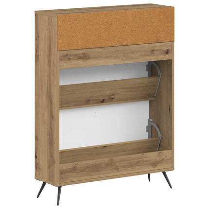 Sko skab BREDA 78 x 24 x 103 cm Konstrueret træ Artisan-eg