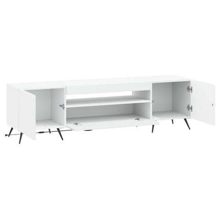 LED TV-skab Hvid Konstrueret træ