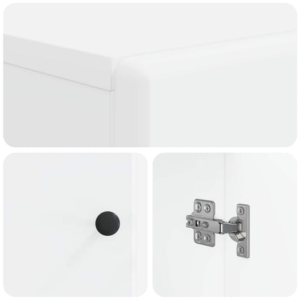 Toilet Skab BREDA Hvid 66 x 25,5 x 190 cm Konstrueret træ