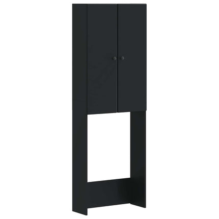 Toilet Skab BREDA Sort 66 x 25,5 x 190 cm Konstrueret træ