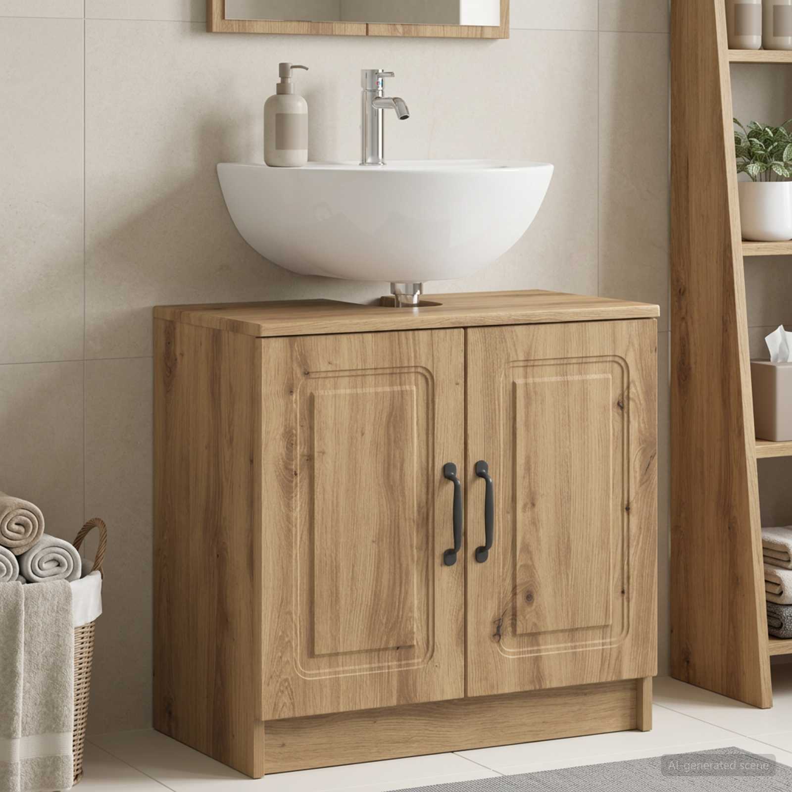 vidaXL Badeværelsesskabsunder UTRECHT Artisan-eg 59,5 x 31,5 x 59 cm