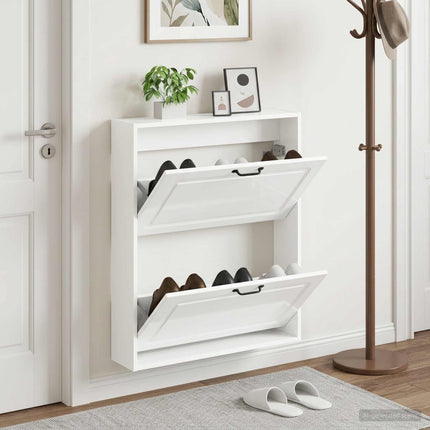Vægmonteret Skoskab UTRECHT 71 x 17 x 86 cm Konstrueret træ