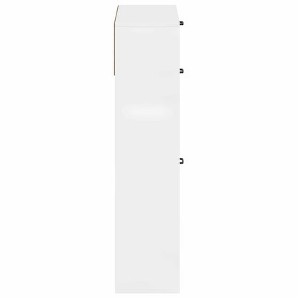 Sko skab UTRECHT 78 x 24 x 100 cm Konstrueret træ Hvid højglans