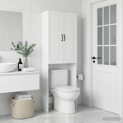 Toilet Skab UTRECHT Hvid 66 x 25,5 x 190 cm Konstrueret træ