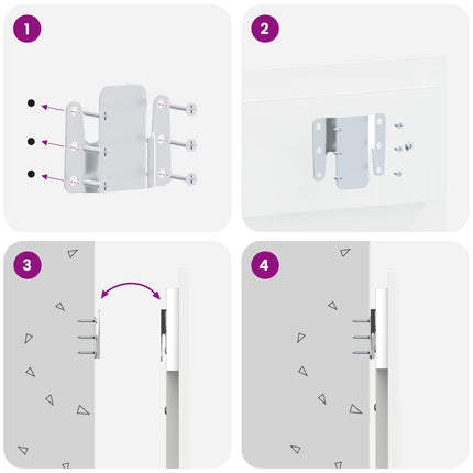 Væghængt hovedgærde UTRECHT Hvid Konstrueret træ