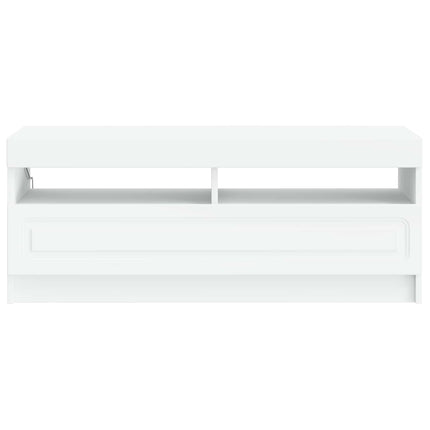 LED TV-skab Hvid Konstrueret træ
