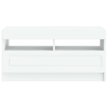 LED TV-skab Hvid Konstrueret træ